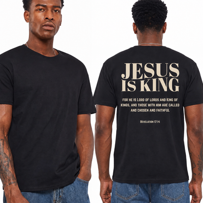 Jesus Is King Shirt Christian Bible Verse Graphic Tee Faith Gift For Men And Women