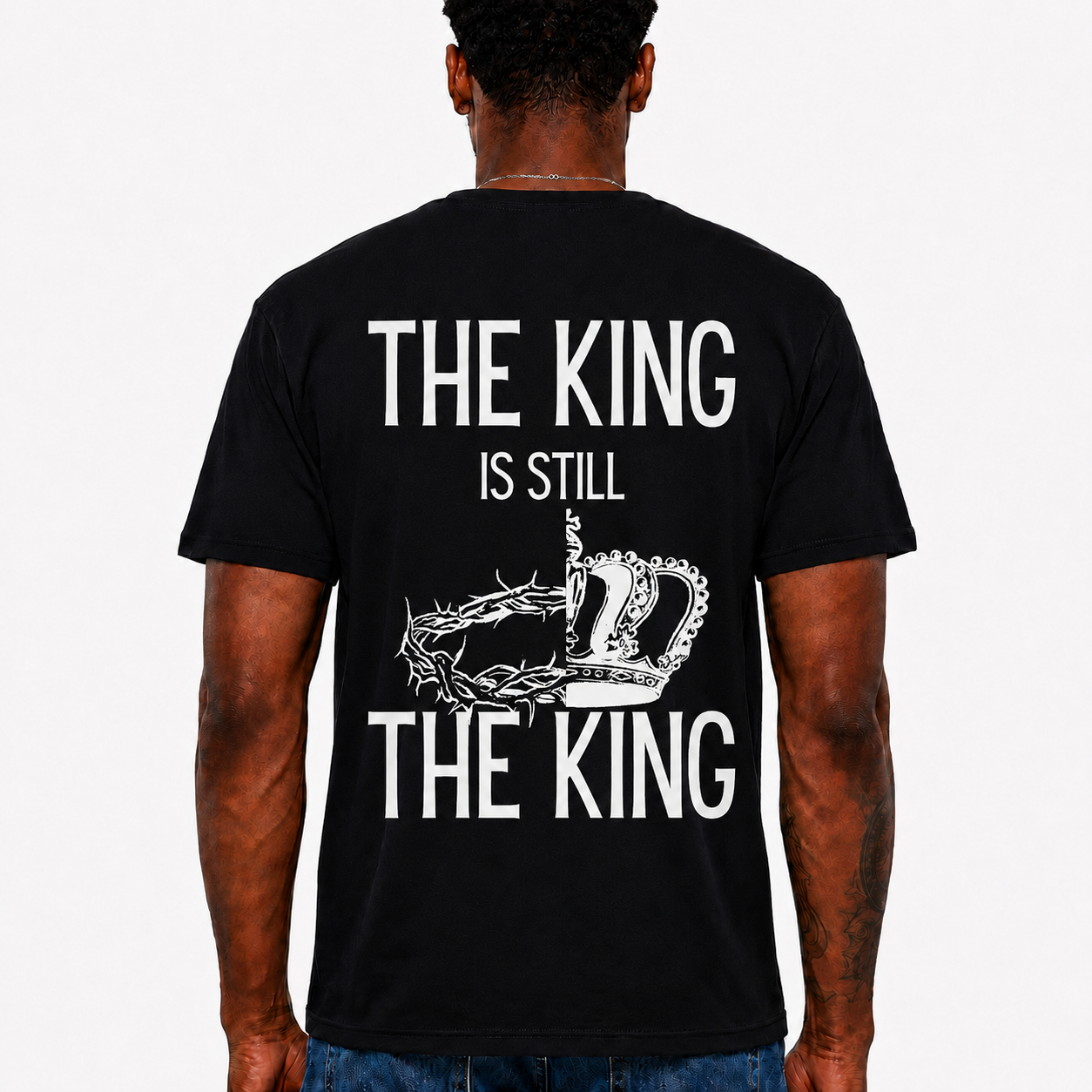 The King Is Still The King Shirt Christian Crown of Thorns Graphic Tee for Men