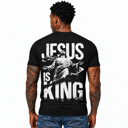 Jesus Is King Shirt Christian Jesus Graphic Tee for Men Faith Religious Gift