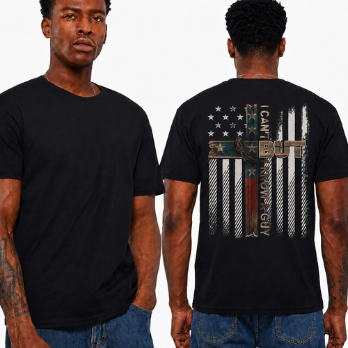 I Can’t But I Know A Guy Shirt Christian American Flag Cross Graphic Tee for Men