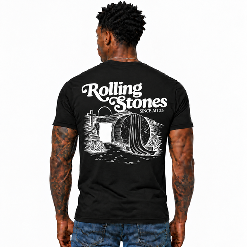 Rolling Stones Since AD 33 Shirt Christian Easter Empty Tomb Graphic Tee Resurrection Faith Gift for Men
