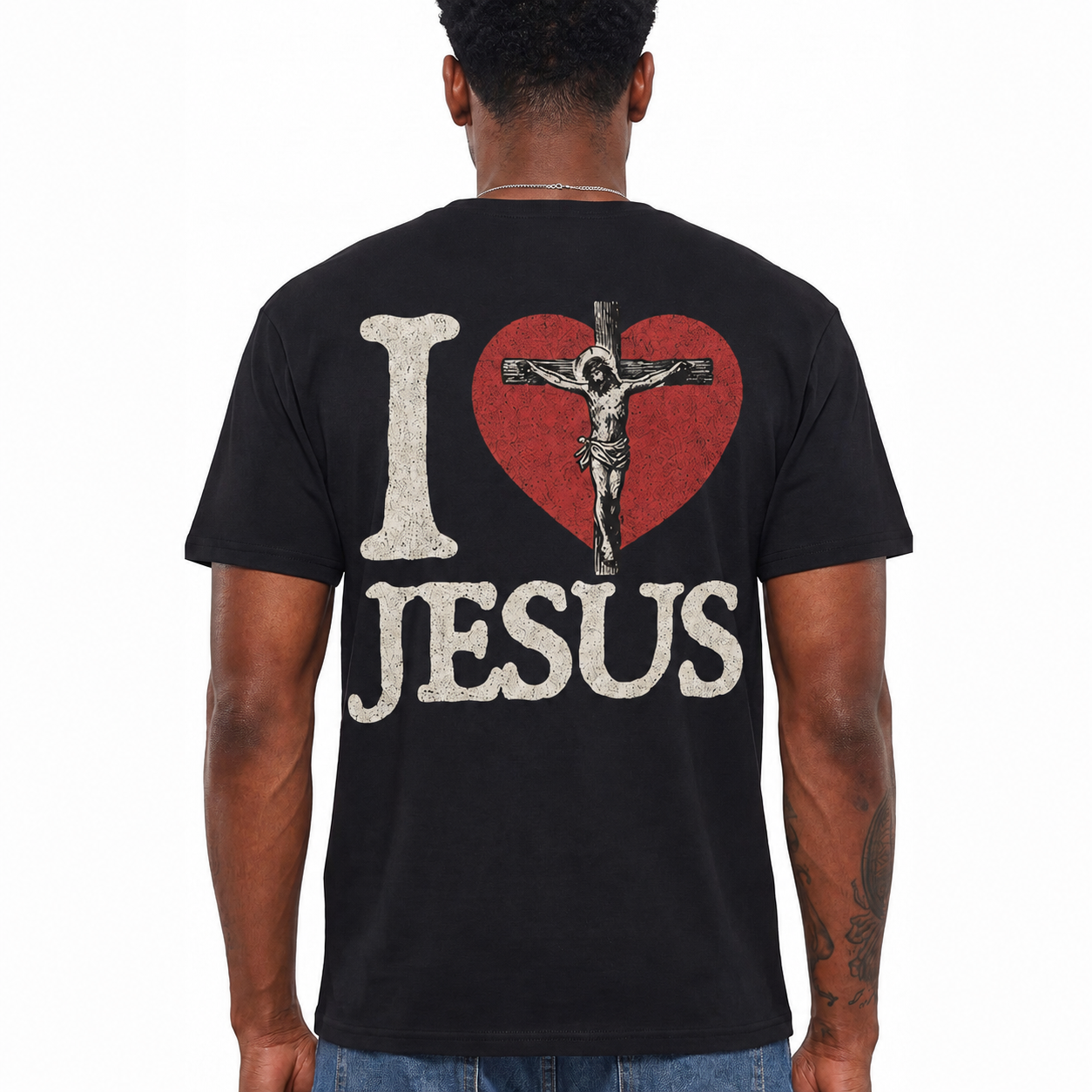 I Love Jesus Shirt Vintage Christian Graphic Tee, Faith Religious T-Shirt for Men