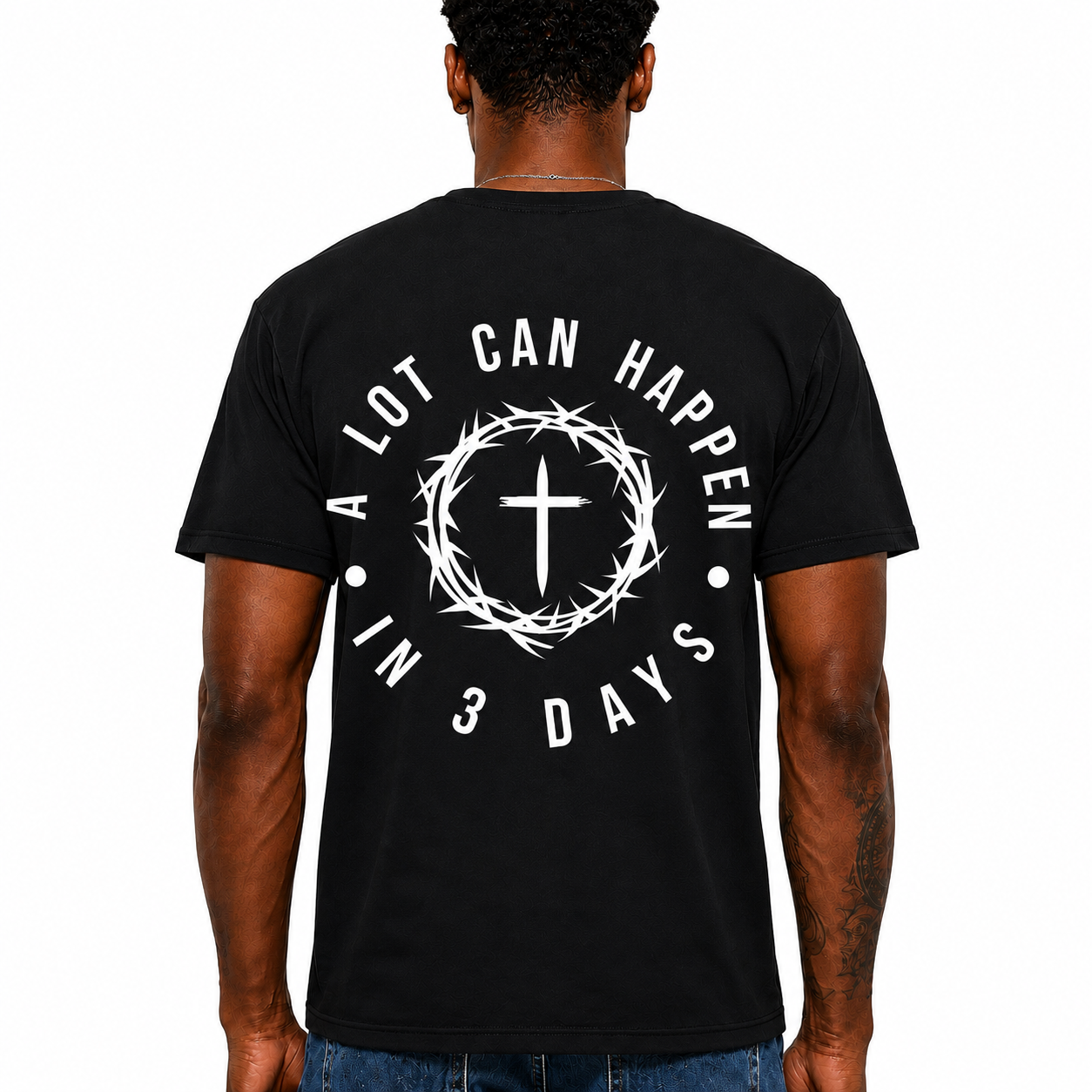 A Lot Can Happen In 3 Days Shirt Christian Easter Cross Graphic Tee for Men