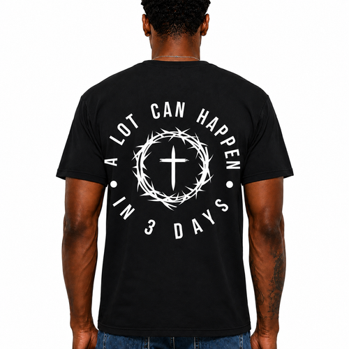 A Lot Can Happen In 3 Days Shirt Christian Easter Cross Graphic Tee for Men