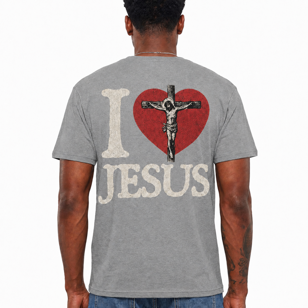 I Love Jesus Shirt Vintage Christian Graphic Tee, Faith Religious T-Shirt for Men
