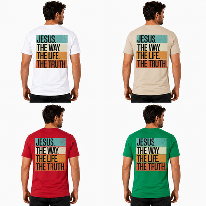 Jesus The Way The Truth The Life Shirt Vintage Christian Graphic Tee Faith Gift For Men