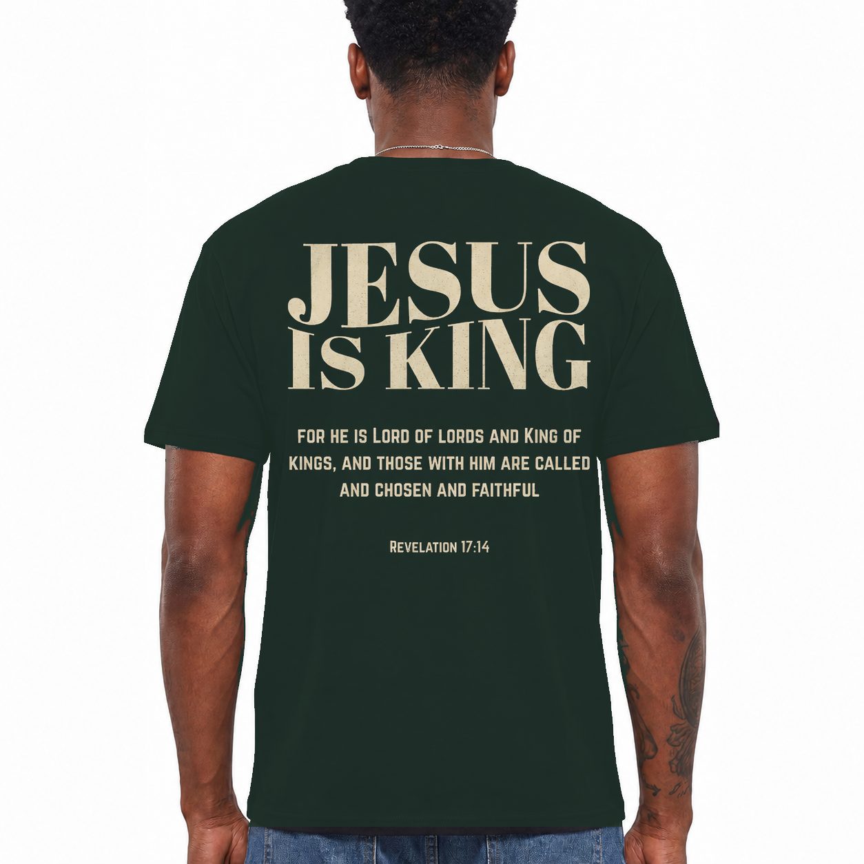 Jesus Is King Shirt Christian Bible Verse Graphic Tee Faith Gift For Men And Women