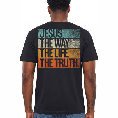 Jesus The Way The Truth The Life Shirt Vintage Christian Graphic Tee Faith Gift For Men