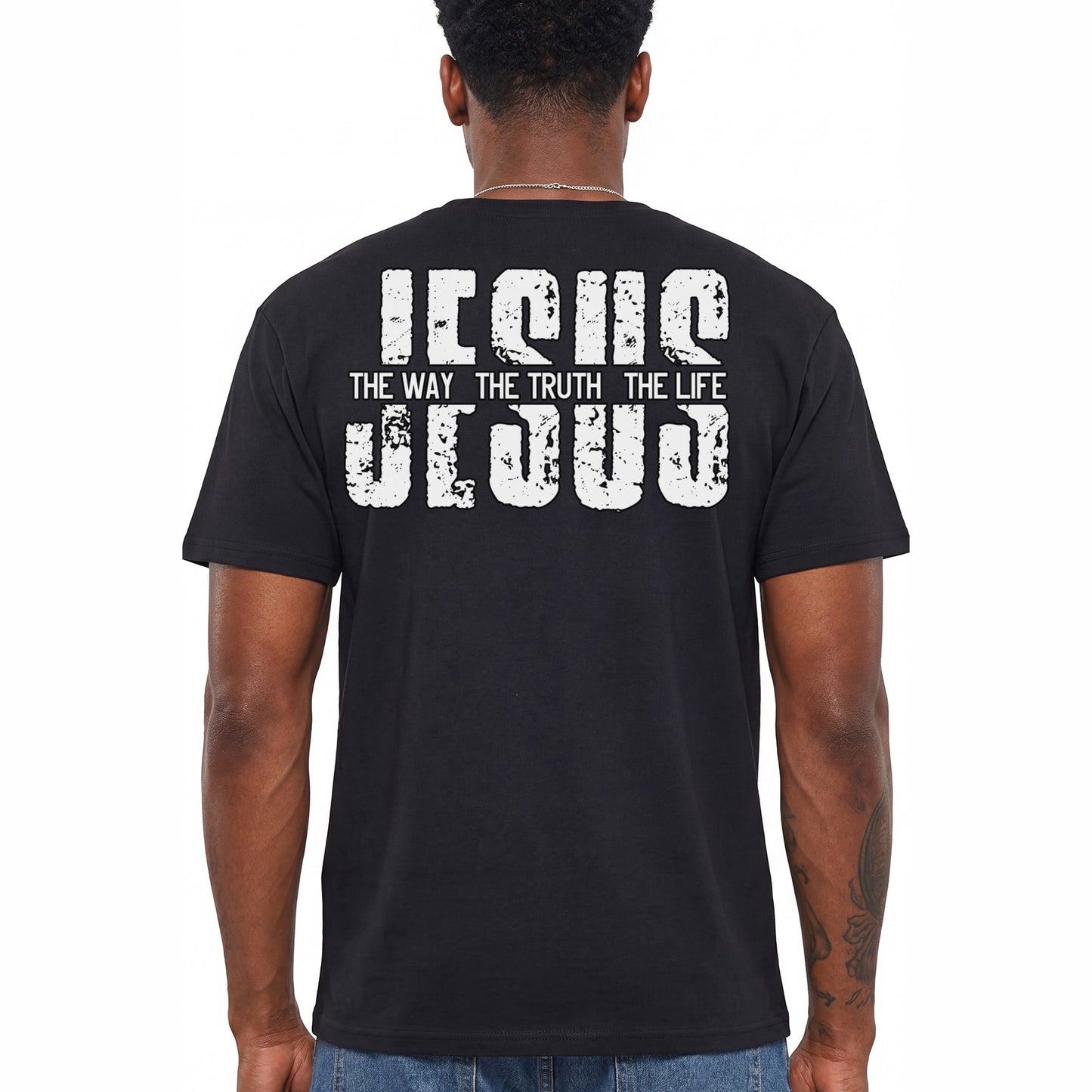 Jesus The Way The Truth The Life Shirt Christian Faith Graphic Tee Gift For Men