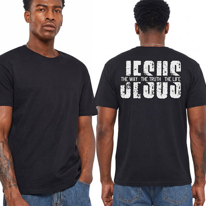 Jesus The Way The Truth The Life Shirt Christian Faith Graphic Tee Gift For Men
