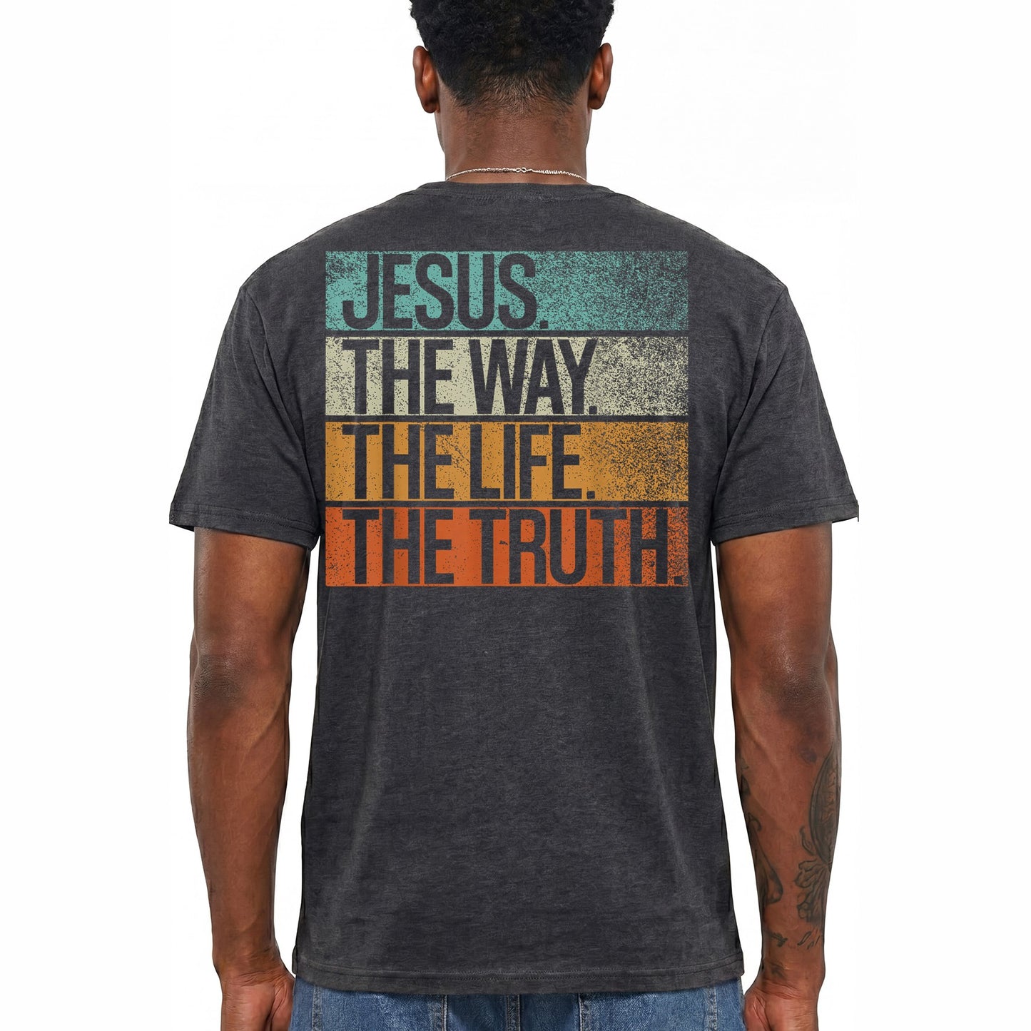 Jesus The Way The Truth The Life Shirt Vintage Christian Graphic Tee Faith Gift For Men