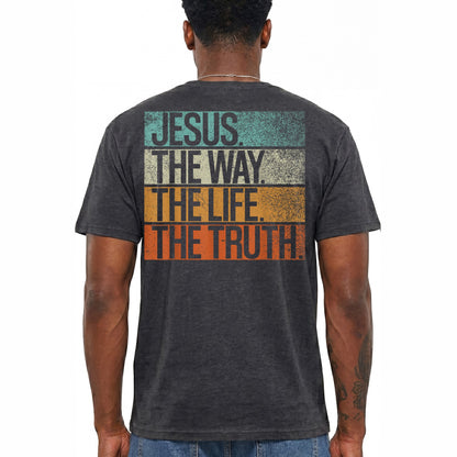 Jesus The Way The Truth The Life Shirt Vintage Christian Graphic Tee Faith Gift For Men
