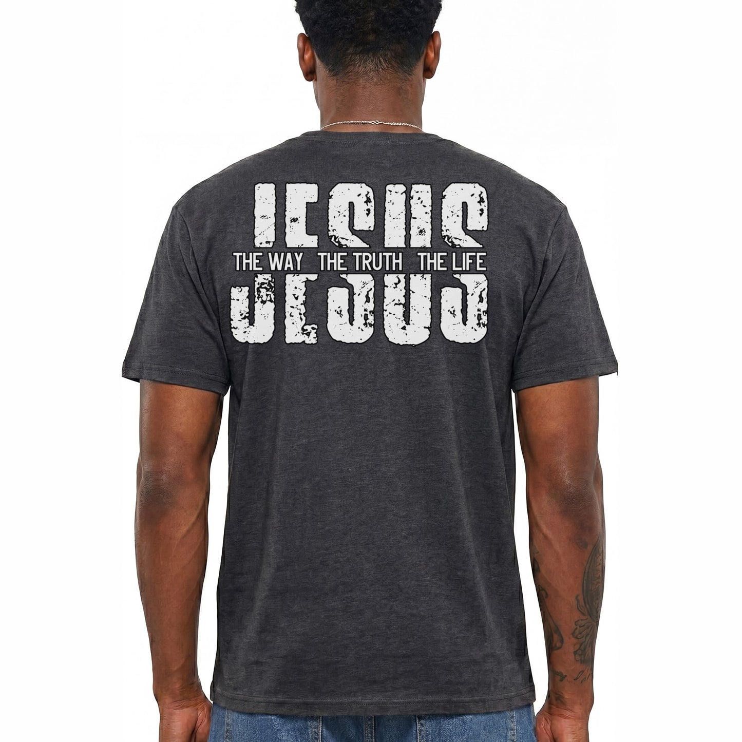 Jesus The Way The Truth The Life Shirt Christian Faith Graphic Tee Gift For Men