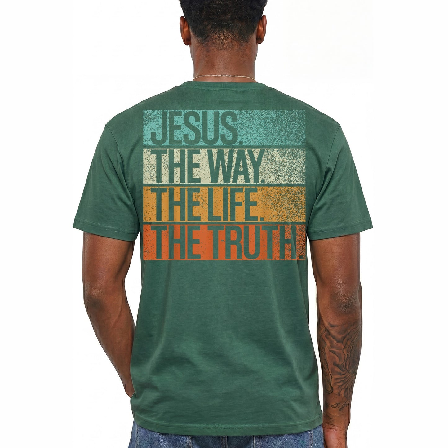 Jesus The Way The Truth The Life Shirt Vintage Christian Graphic Tee Faith Gift For Men