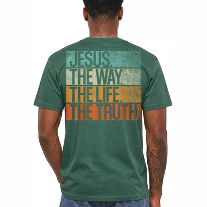 Jesus The Way The Truth The Life Shirt Vintage Christian Graphic Tee Faith Gift For Men