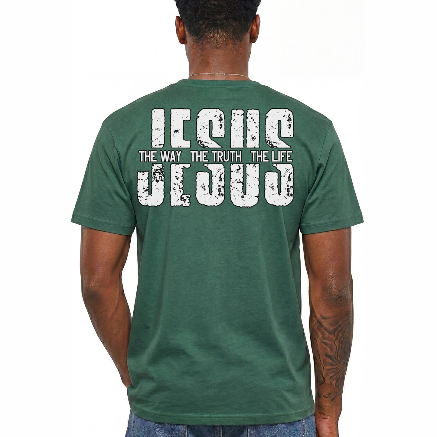 Jesus The Way The Truth The Life Shirt Christian Faith Graphic Tee Gift For Men