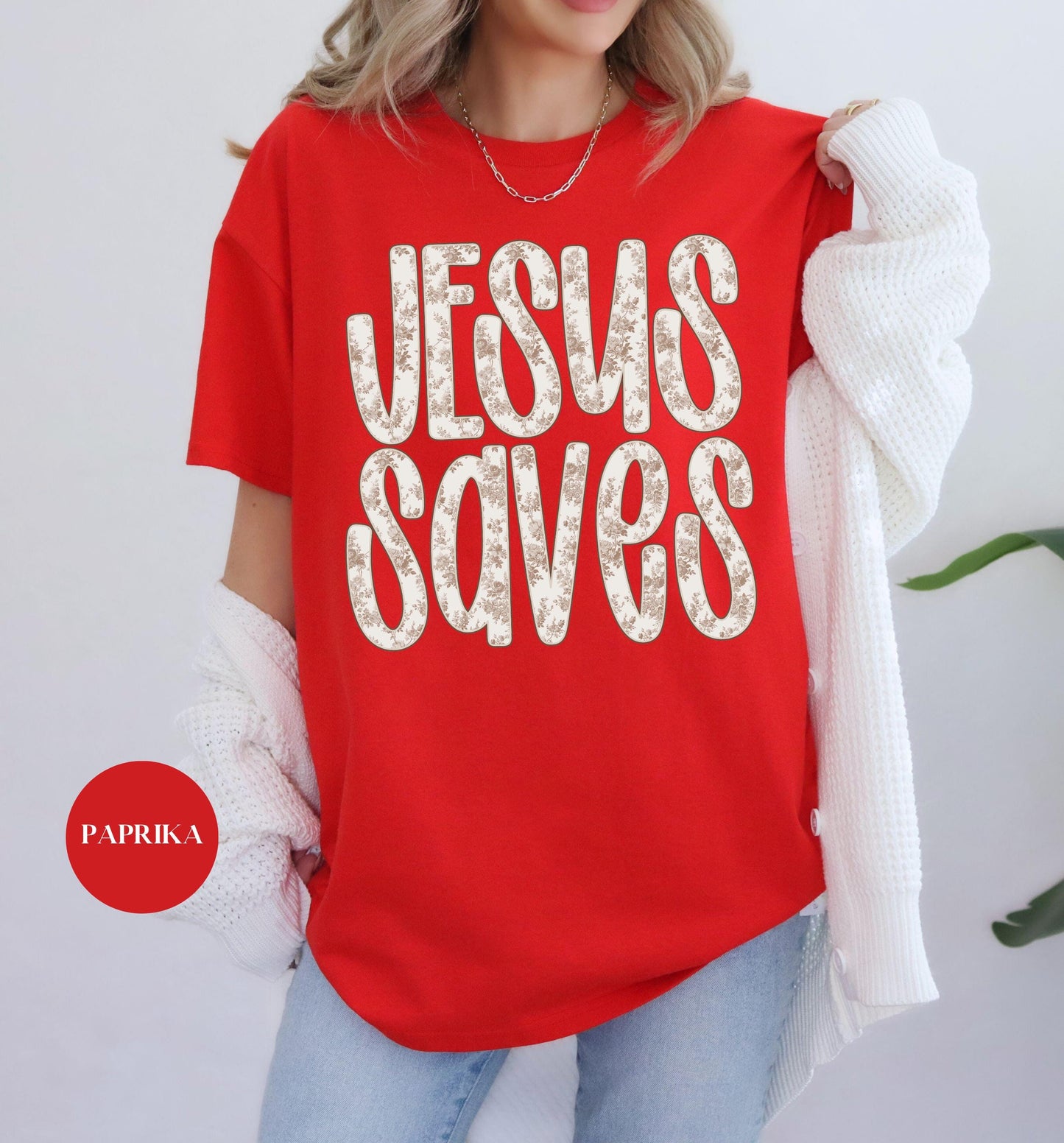 Jesus Saves Comfort Colors® Shirt | Christian Christianity Faith Shirt | Religious Apparel Catholic Y2K Tee Shirt