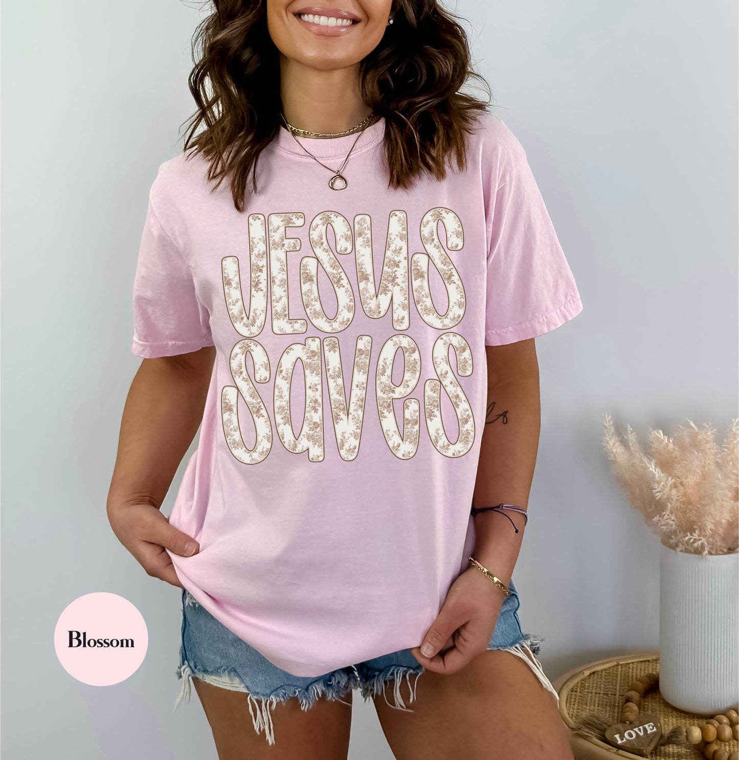 Jesus Saves Comfort Colors® Shirt | Christian Christianity Faith Shirt | Religious Apparel Catholic Y2K Tee Shirt