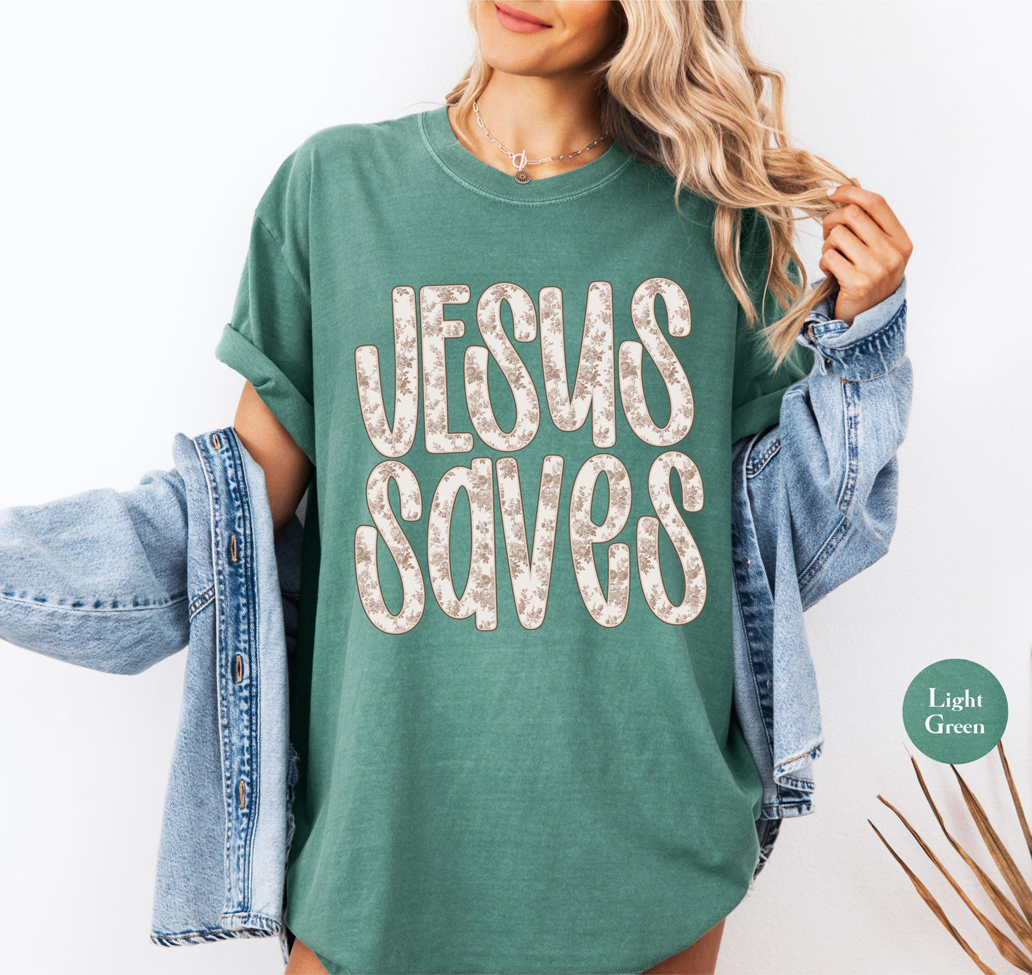 Jesus Saves Comfort Colors® Shirt | Christian Christianity Faith Shirt | Religious Apparel Catholic Y2K Tee Shirt
