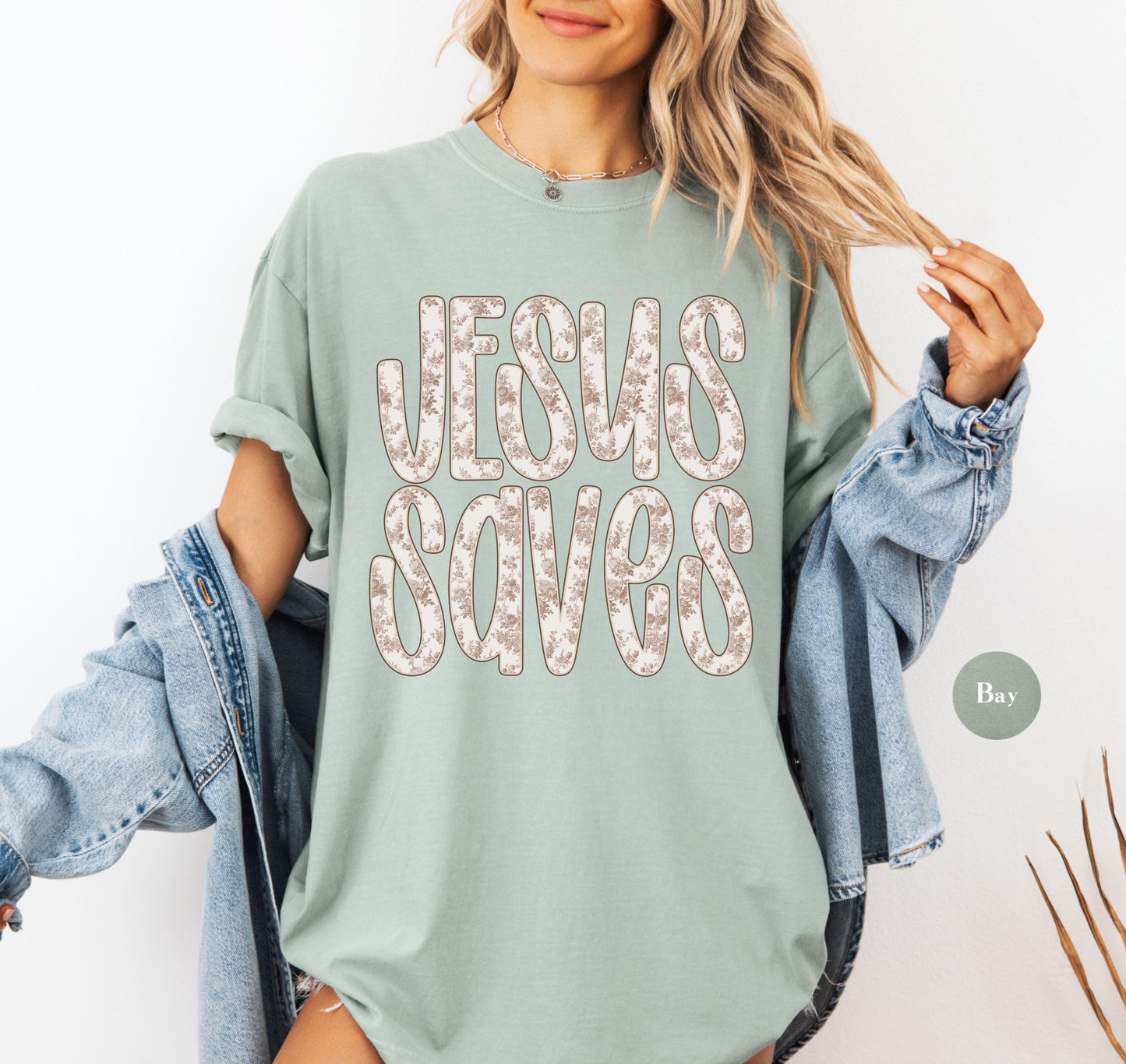 Jesus Saves Comfort Colors® Shirt | Christian Christianity Faith Shirt | Religious Apparel Catholic Y2K Tee Shirt