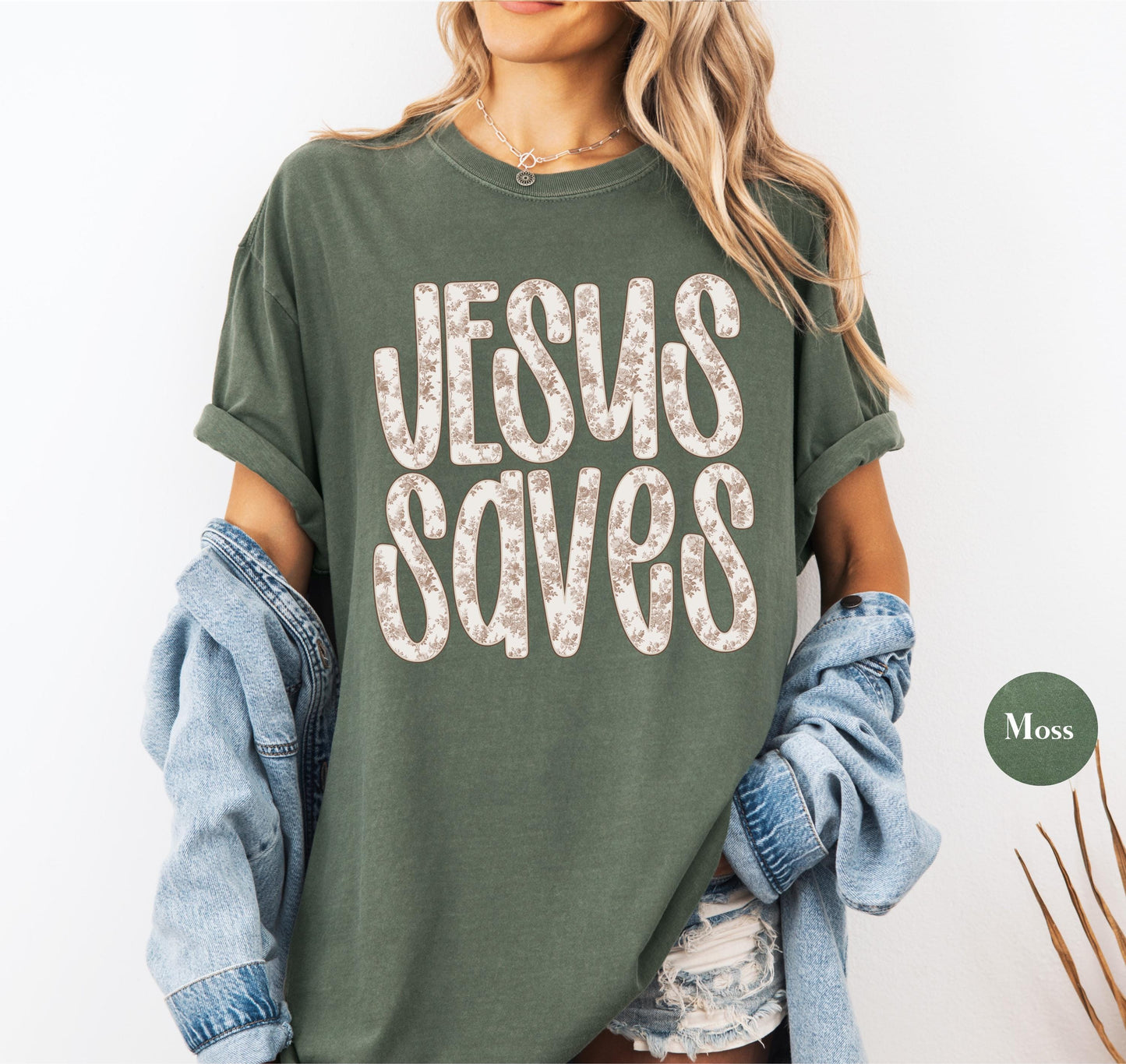 Jesus Saves Comfort Colors® Shirt | Christian Christianity Faith Shirt | Religious Apparel Catholic Y2K Tee Shirt