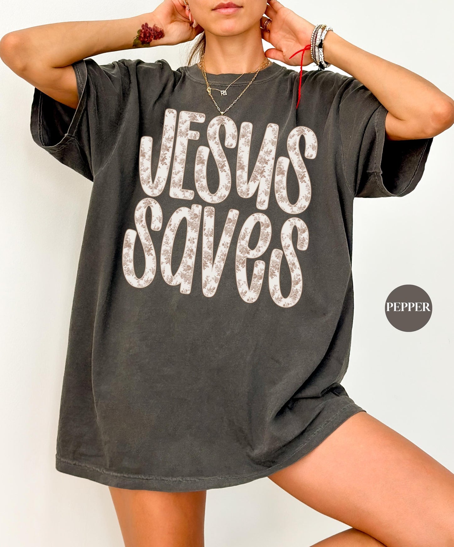 Jesus Saves Comfort Colors® Shirt | Christian Christianity Faith Shirt | Religious Apparel Catholic Y2K Tee Shirt