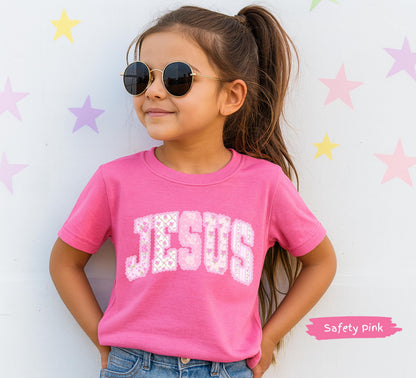 Kids Floral Pink Preppy Jesus Easter Comfort Colors® Graphic Shirt | Baby Toddler Child's Jesus Christian Faith TShirt Shirt | Easter Tee