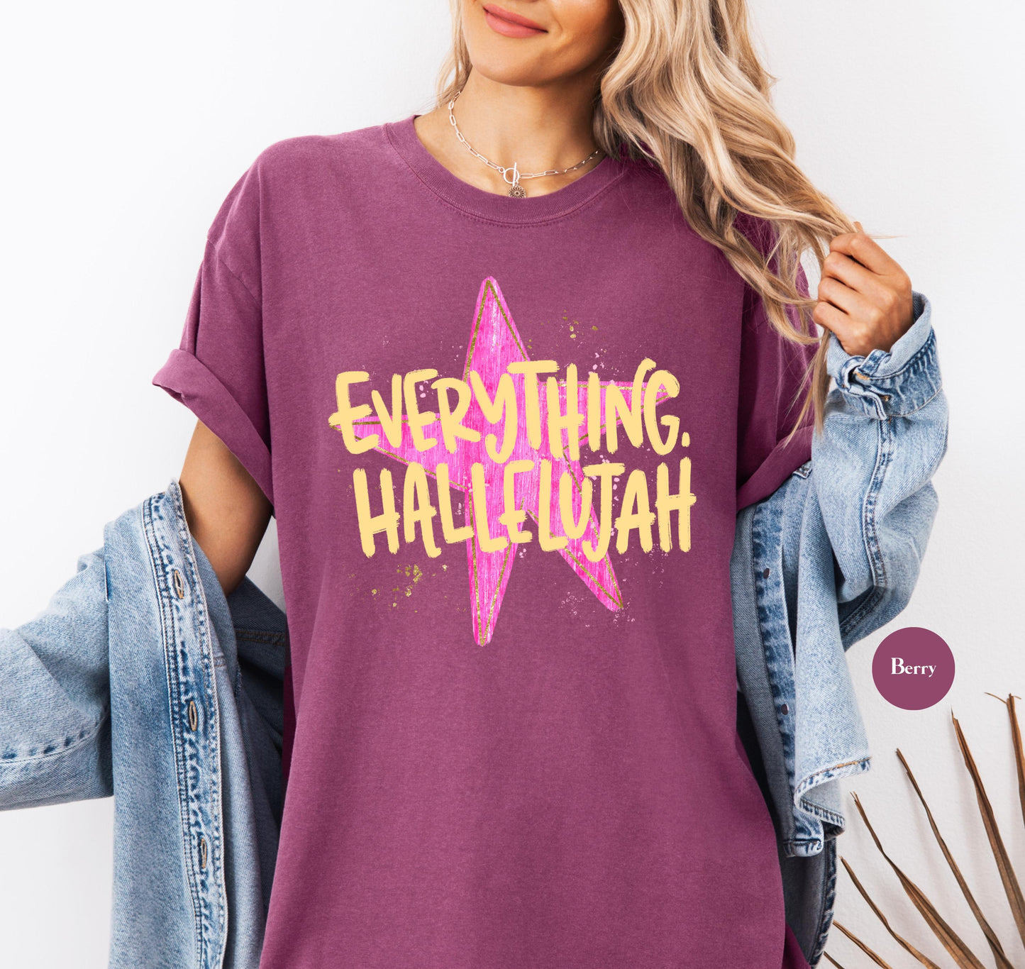 Everything Hallelujah Comfort Colors® Shirt | Hallelujah Tee Tshirt | Everything Hallelujah Faith Shirt | Christianity Jesus Tee Shirt