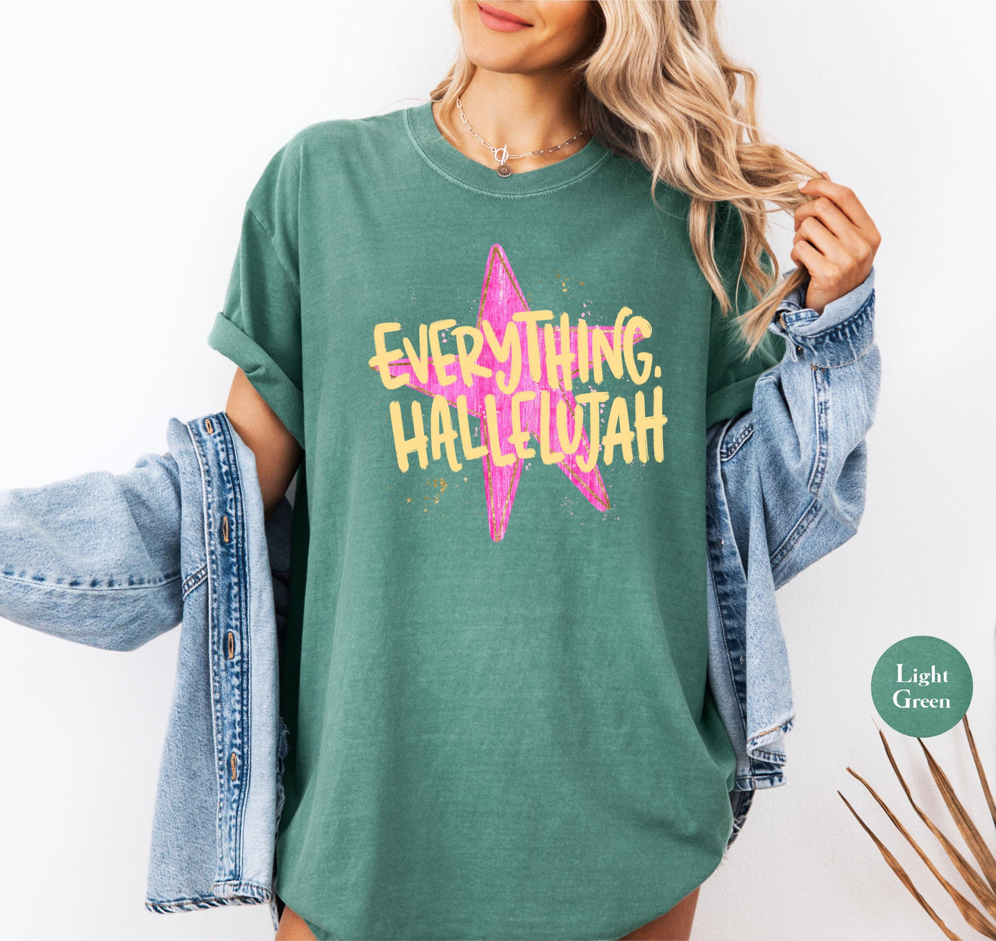Everything Hallelujah Comfort Colors® Shirt | Hallelujah Tee Tshirt | Everything Hallelujah Faith Shirt | Christianity Jesus Tee Shirt