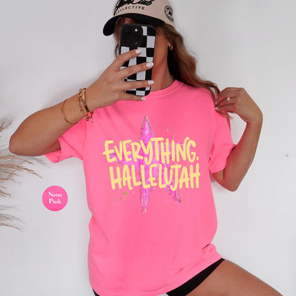 Everything Hallelujah Comfort Colors® Shirt | Hallelujah Tee Tshirt | Everything Hallelujah Faith Shirt | Christianity Jesus Tee Shirt