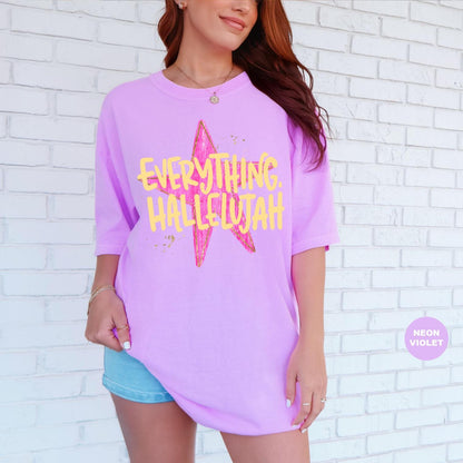 Everything Hallelujah Comfort Colors® Shirt | Hallelujah Tee Tshirt | Everything Hallelujah Faith Shirt | Christianity Jesus Tee Shirt