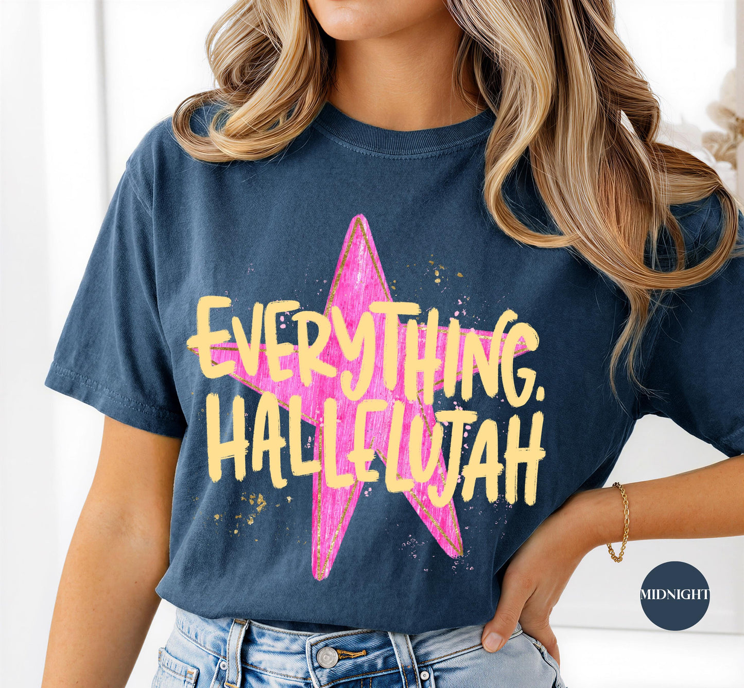 Everything Hallelujah Comfort Colors® Shirt | Hallelujah Tee Tshirt | Everything Hallelujah Faith Shirt | Christianity Jesus Tee Shirt