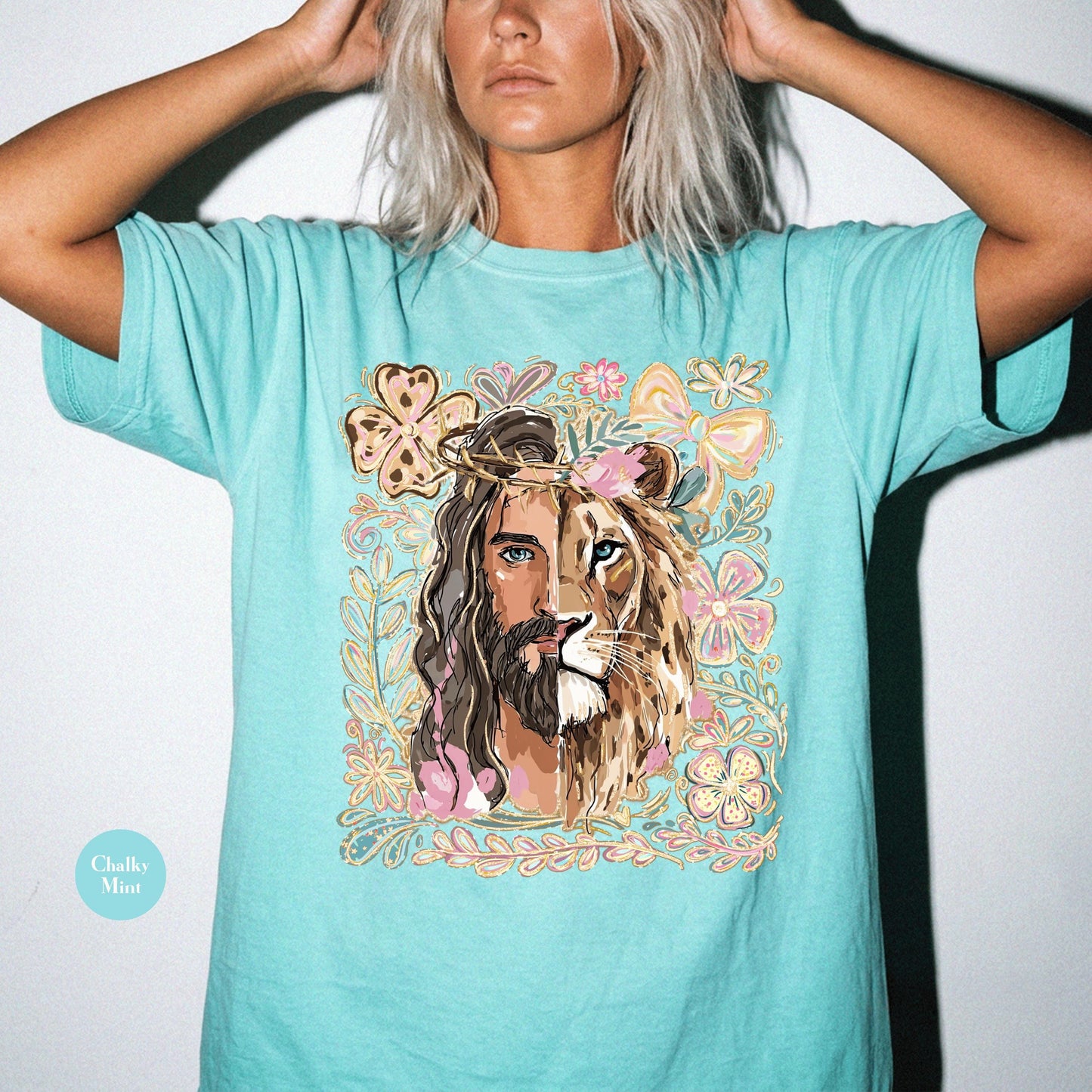 Lion Of Judah Jesus Comfort Colors® Shirt | Christianity Faith Tshirt Shirt | Christian Graphic Religious Shirt | Vintage Church Shirt Tee