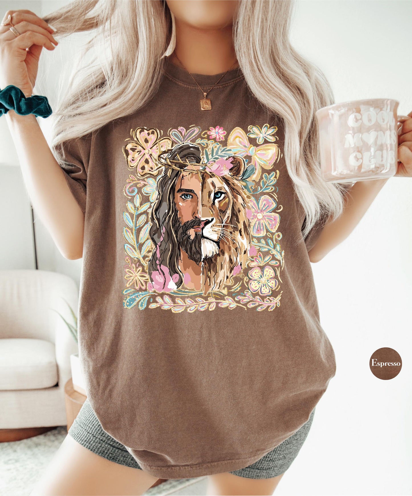 Lion Of Judah Jesus Comfort Colors® Shirt | Christianity Faith Tshirt Shirt | Christian Graphic Religious Shirt | Vintage Church Shirt Tee