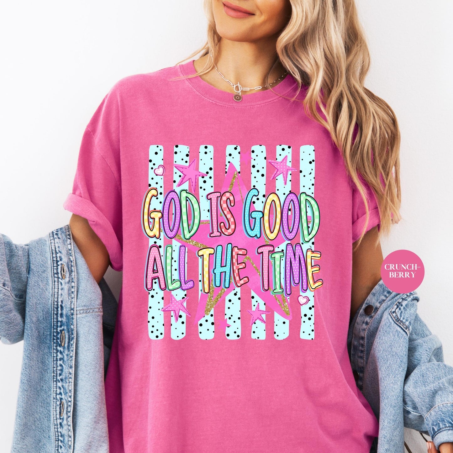 God Is Good Comfort Colors® Shirt | All The Time Christianity Faith Tshirt Shirt | Church Group Religious Shirt | Faith Inspired Shirt
