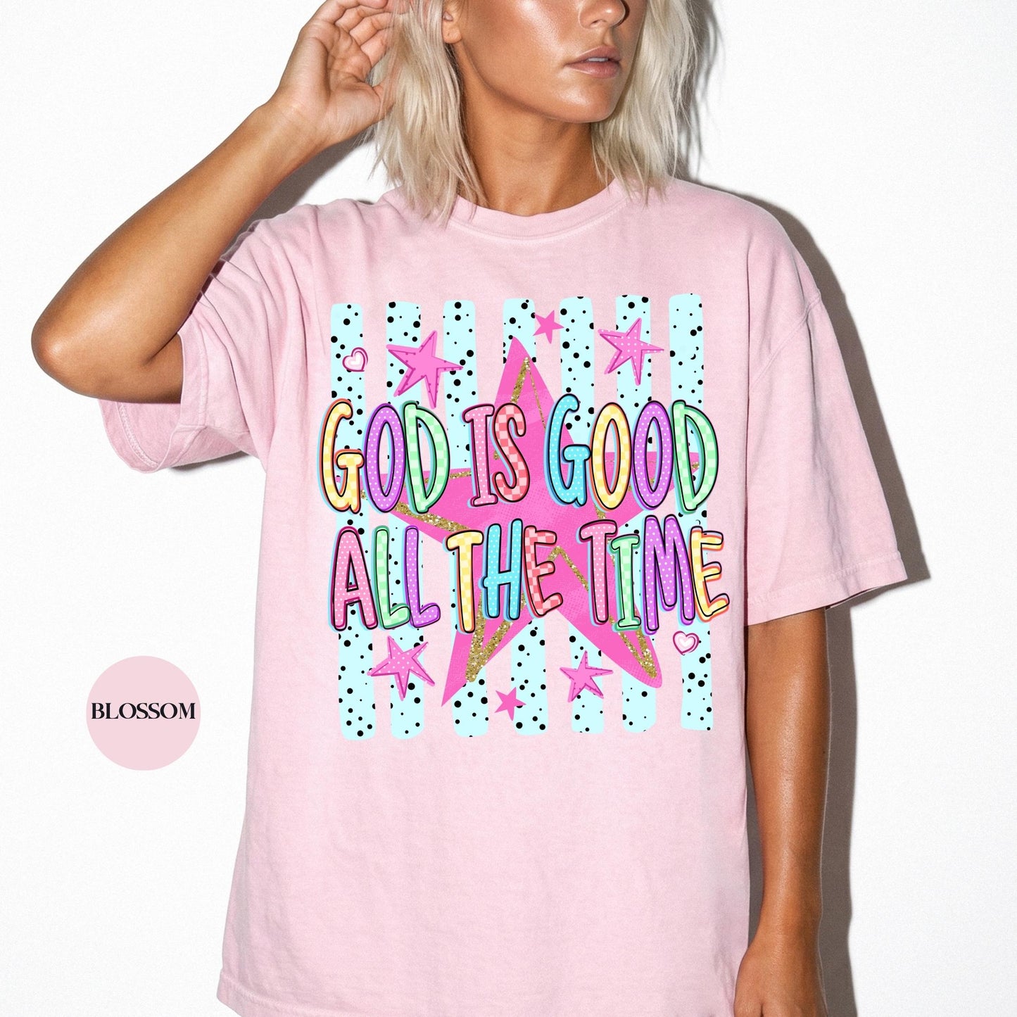 God Is Good Comfort Colors® Shirt | All The Time Christianity Faith Tshirt Shirt | Church Group Religious Shirt | Faith Inspired Shirt