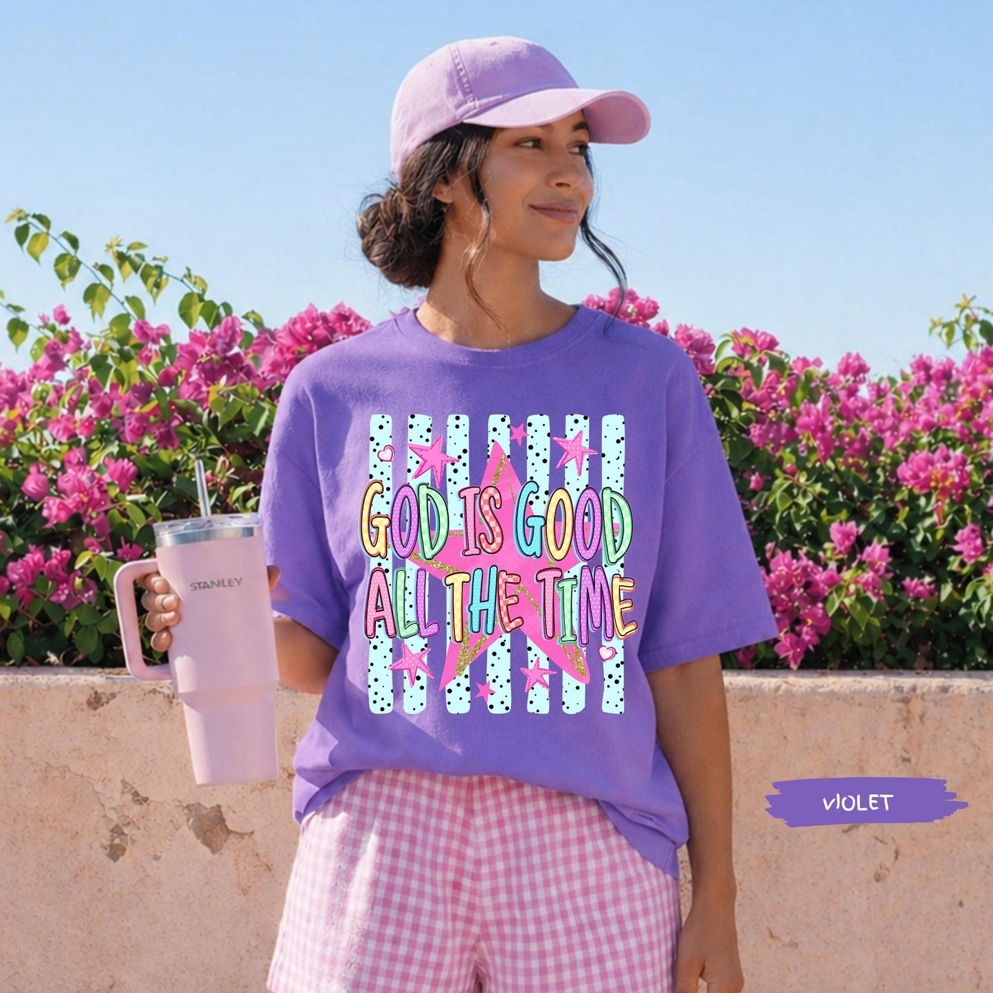 God Is Good Comfort Colors® Shirt | All The Time Christianity Faith Tshirt Shirt | Church Group Religious Shirt | Faith Inspired Shirt