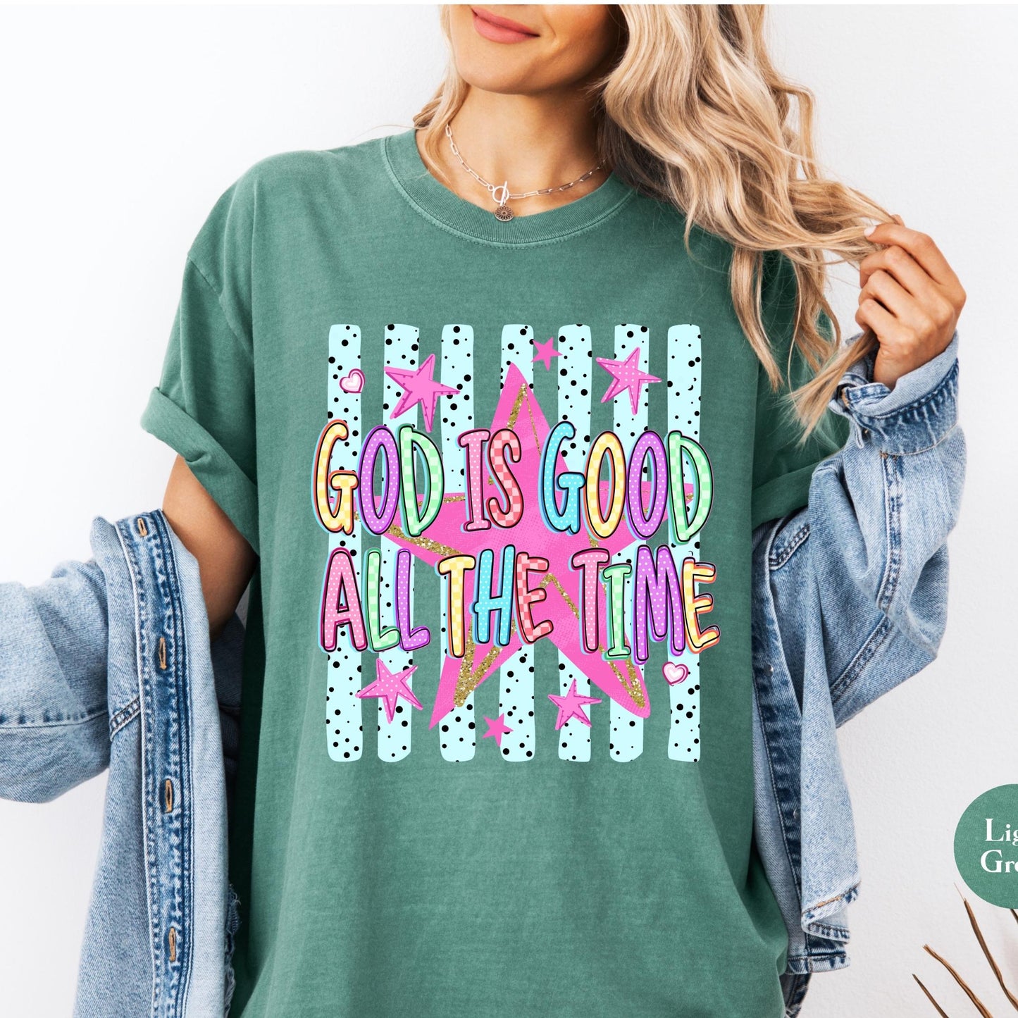 God Is Good Comfort Colors® Shirt | All The Time Christianity Faith Tshirt Shirt | Church Group Religious Shirt | Faith Inspired Shirt