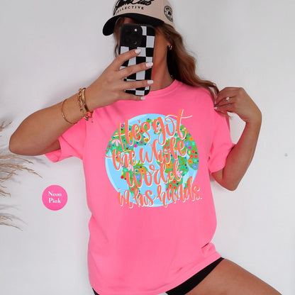 He's Got The Whole World In His Hands Comfort Colors® Shirt | Christian Godly TShirt | Bible Tee | Church | Christianity Faith Tee Shirt