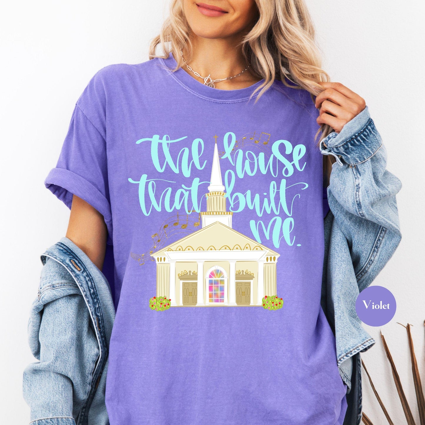 The House That Built Me Comfort Colors® Shirt | Jesus Christian Faith TShirt | Christianity Godly Tee | Church Meeting Camp Shirt Tee