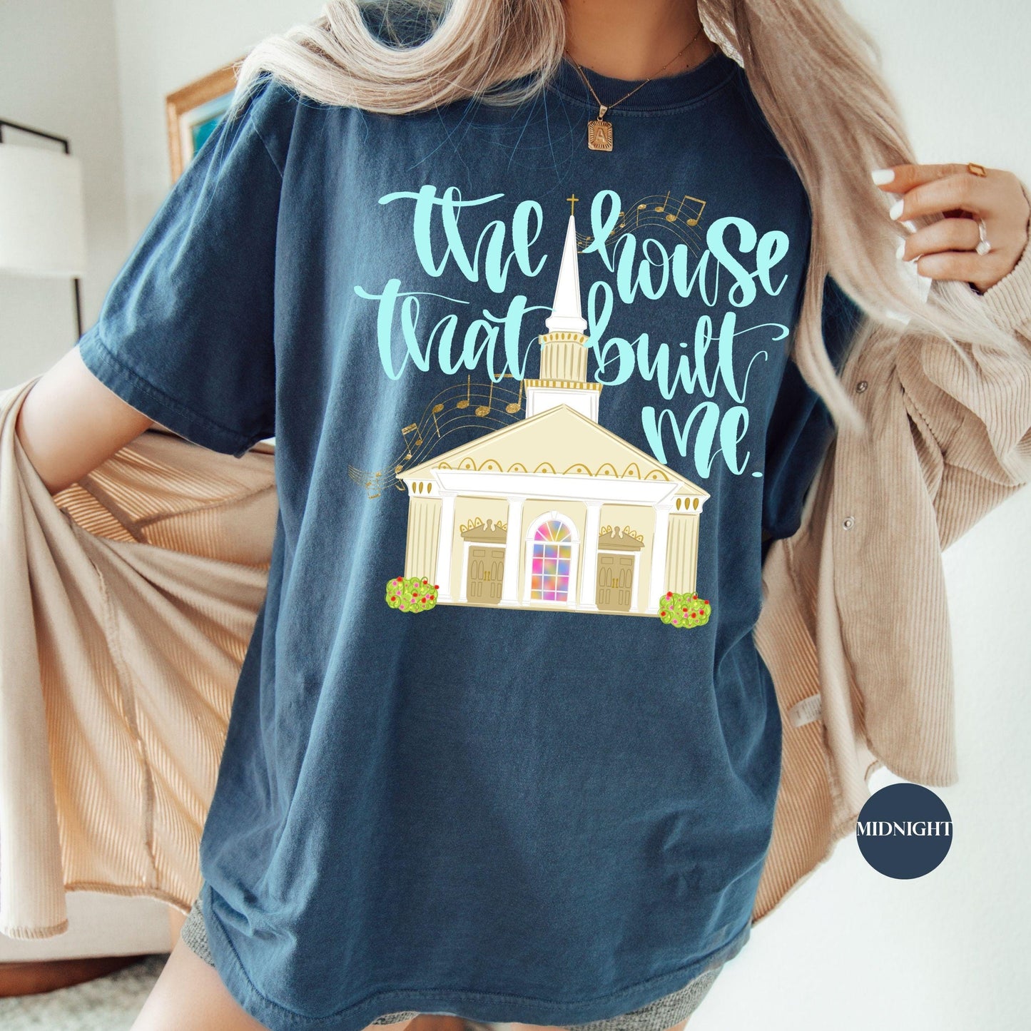 The House That Built Me Comfort Colors® Shirt | Jesus Christian Faith TShirt | Christianity Godly Tee | Church Meeting Camp Shirt Tee