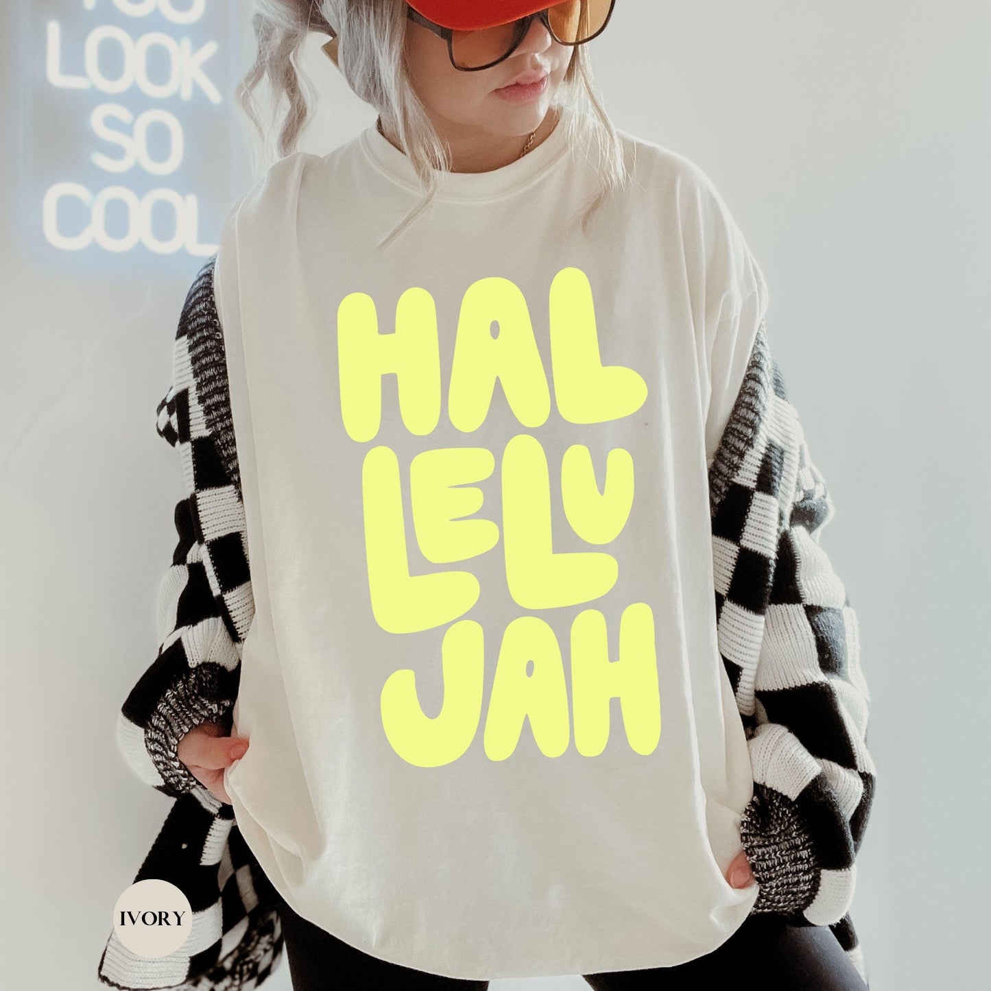 Hallelujah Comfort Colors® Shirt | Jesus Christian Faith TShirt | Christianity Godly Tee | Church Meeting Camp Shirt Tee | Catholic Shirt