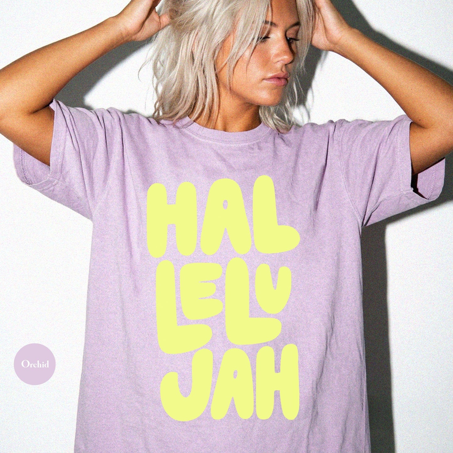 Hallelujah Comfort Colors® Shirt | Jesus Christian Faith TShirt | Christianity Godly Tee | Church Meeting Camp Shirt Tee | Catholic Shirt