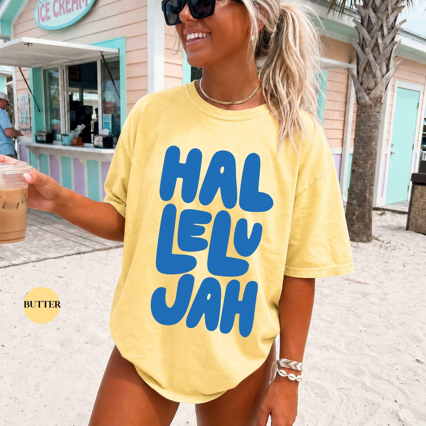 Hallelujah Comfort Colors® Shirt | Jesus Christian Faith TShirt | Christianity Godly Tee | Church Meeting Camp Shirt Tee | Catholic Shirt