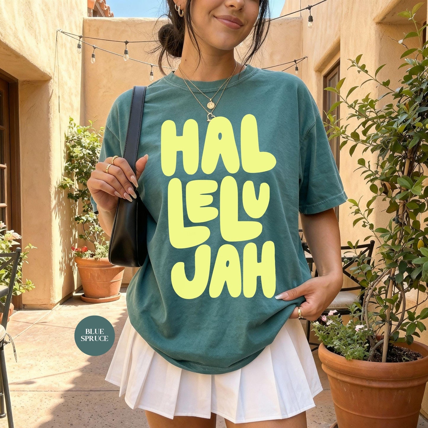 Hallelujah Comfort Colors® Shirt | Jesus Christian Faith TShirt | Christianity Godly Tee | Church Meeting Camp Shirt Tee | Catholic Shirt