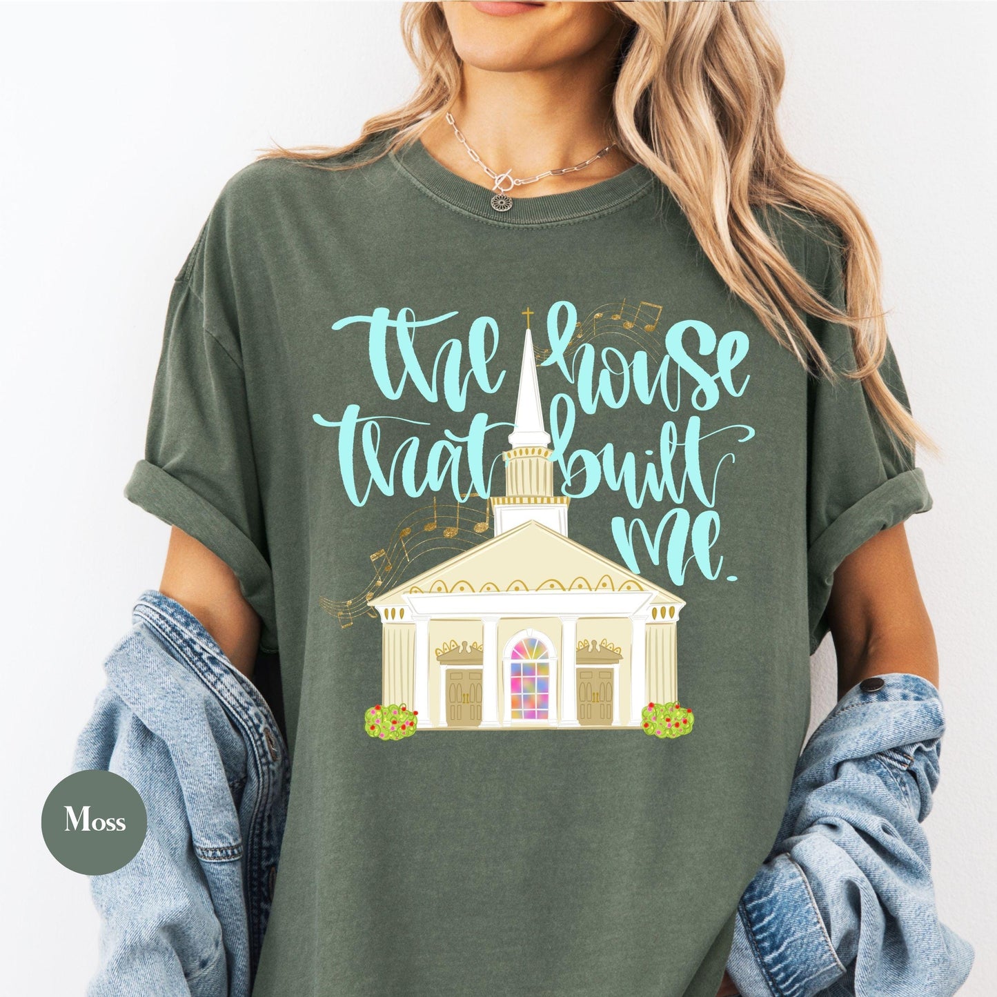 The House That Built Me Comfort Colors® Shirt | Jesus Christian Faith TShirt | Christianity Godly Tee | Church Meeting Camp Shirt Tee