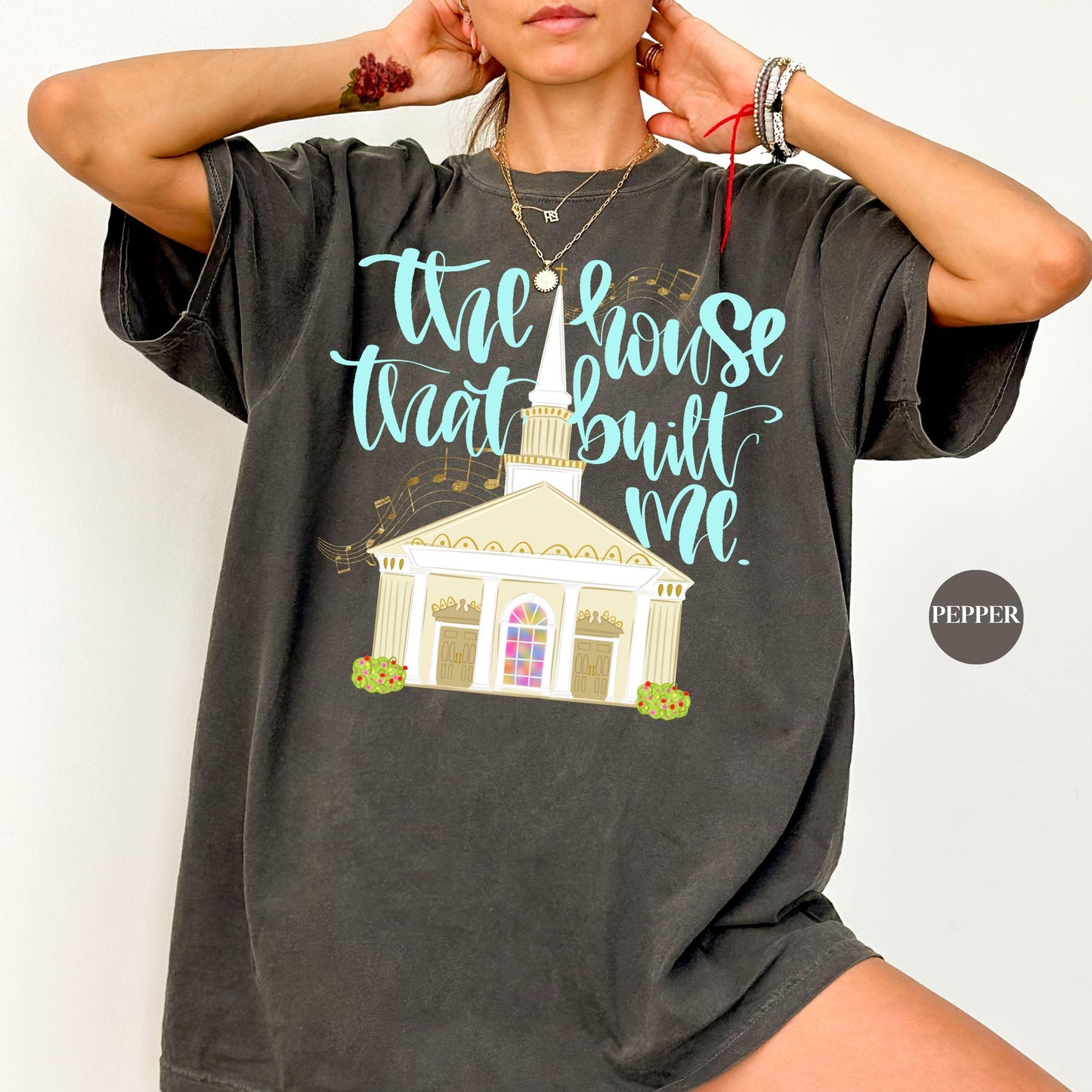 The House That Built Me Comfort Colors® Shirt | Jesus Christian Faith TShirt | Christianity Godly Tee | Church Meeting Camp Shirt Tee