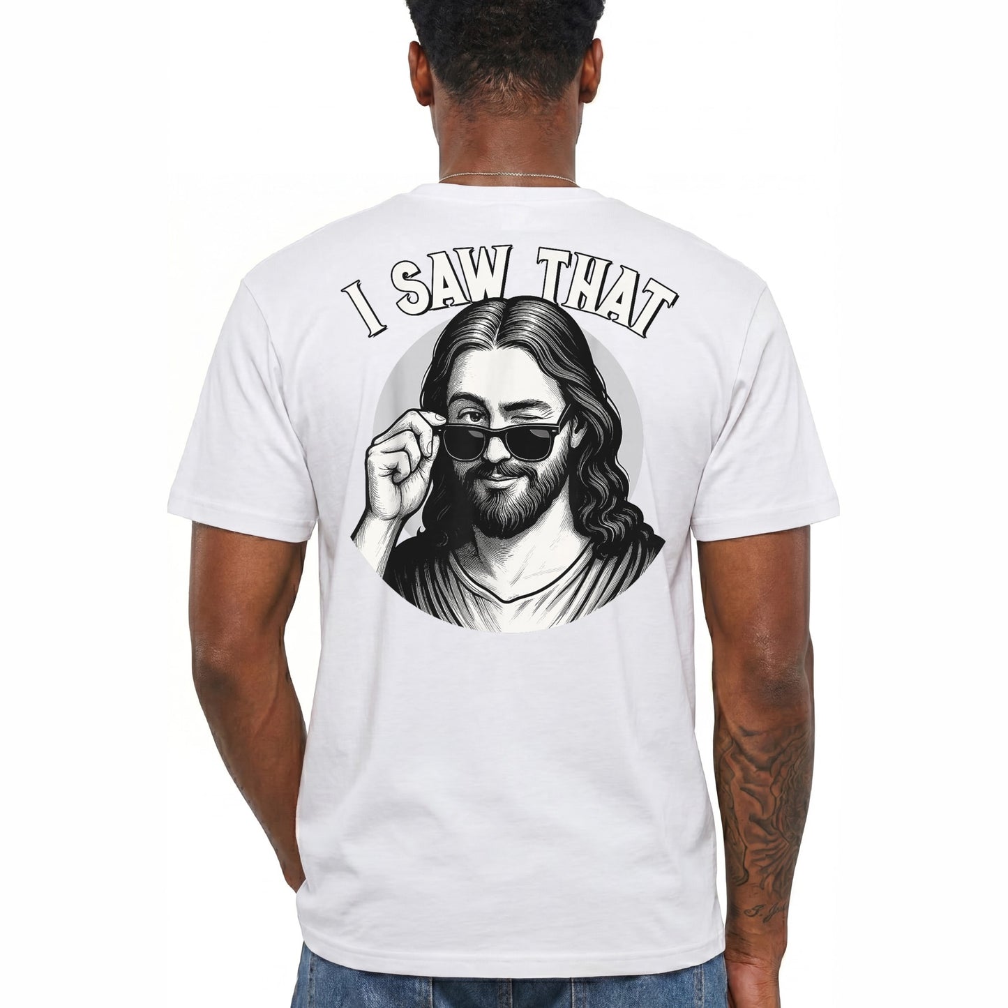 Jesus I Saw That Shirt Funny Christian Meme Graphic Tee Faith Gift For Men