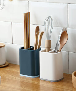 Alternative view of 1PC White Chopsticks Storage Holder Box Double Grids