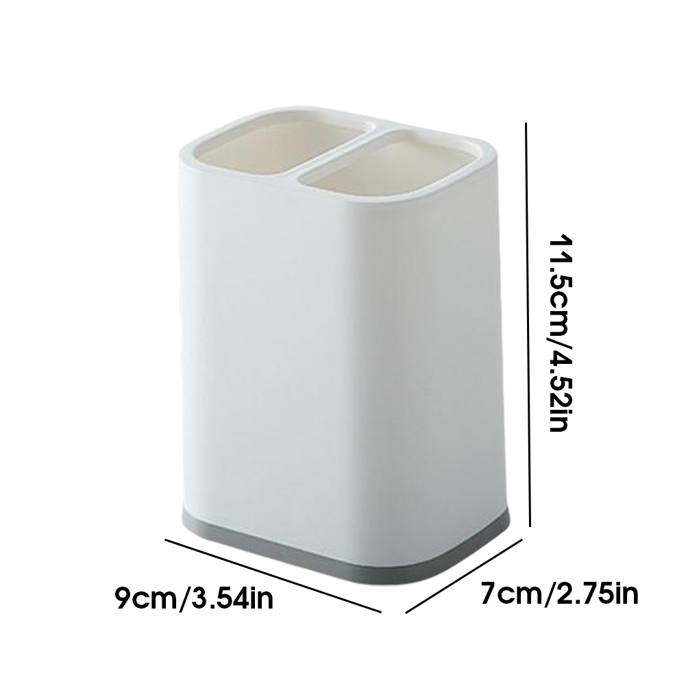 1PC White Chopsticks Storage Holder Box Double Grids - Image 5